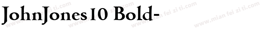 JohnJones10 Bold字体转换